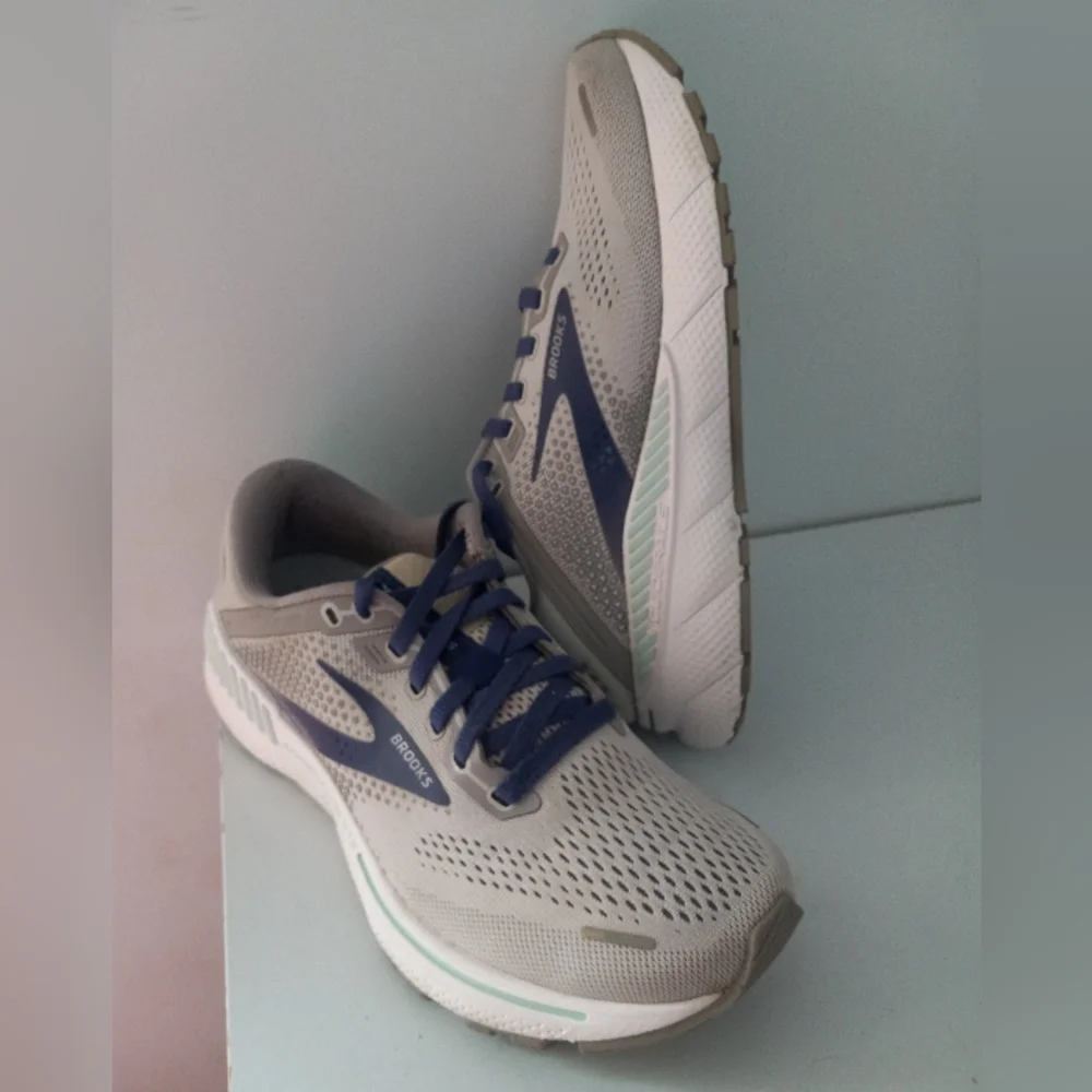 Brooks Adrenaline GTS 22 Running Shoes in Alloy Grey Purple Teal Sz 7 Women - Picture 4 of 9